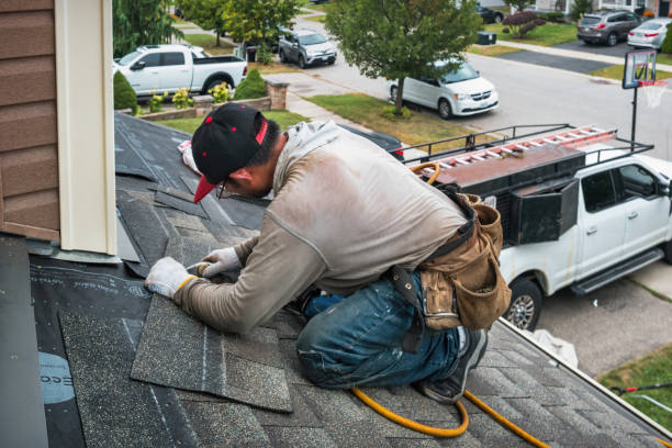 Professional Roofing technician working in Clockville, NY